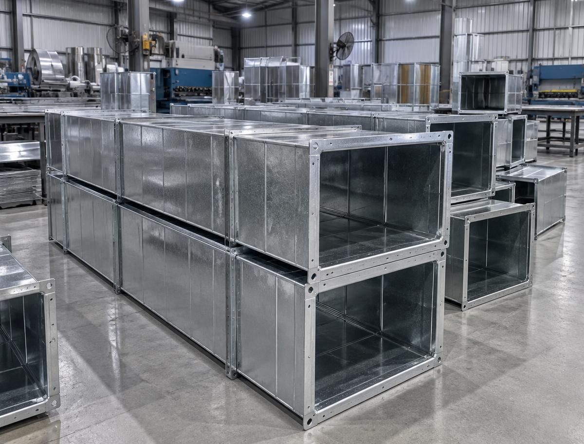 دكت GI مجلفن (Galvanized Iron Duct) | GI Duct (Galvanized Iron)
